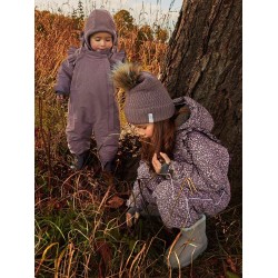 Burlwood Flint 50 - Caciula copii lana merinos tricotata captusita fleece - En Fant