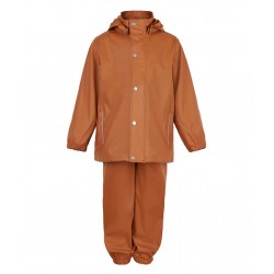 Set Leather Brown 80 jacheta+pantaloni ploaie - En Fant