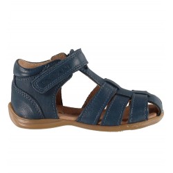 Plain Small Navy 21 - Sandale din piele cu inchidere velcro pentru copii - En Fant Plain Small Navy 21 - Sandale din piele cu inchidere velcro pentru copii - En Fant