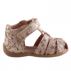 Plain Small Flower 20 - Sandale din piele cu inchidere velcro pentru copii - En Fant Plain Small Flower 20 - Sandale din piele cu inchidere velcro pentru copii - En Fant