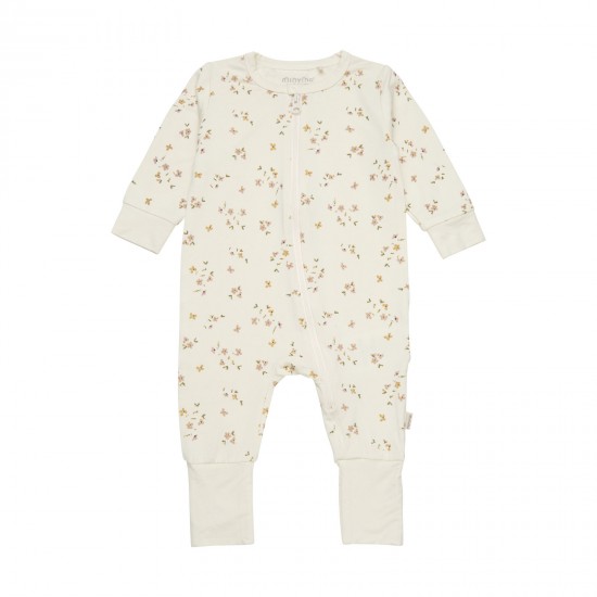 Veiled Rose 80 - Salopeta extrafina din bambus cu fermoar pentru bebelusi - Minymo Veiled Rose 80 - Salopeta extrafina din bambus cu fermoar pentru bebelusi - Minymo