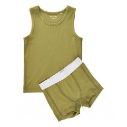 Dried Herbs 128 - Set lenjerie de corp din bambus pentru baieti - Minymo