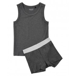 Dark Grey Melange 116 - Set lenjerie de corp din bambus - Minymo Dark Grey Melange 116 - Set lenjerie de corp din bambus - Minymo