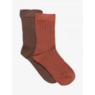 Set 2 sosete medii cu bambus pentru copii 15/18 - Sweet Cocoa - Minymo Set 2 sosete medii cu bambus pentru copii 15/18 - Sweet Cocoa - Minymo