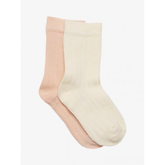 Set 2 sosete medii cu bambus pentru copii 15/18 - Soft Rose - Minymo 