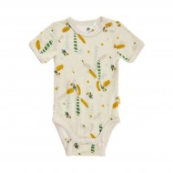 Elm Green 70 - Body cu maneci scurte, din amestec bambus si lana merinos Elm Green 70 - Body cu maneci scurte, din amestec bambus si lana merinos