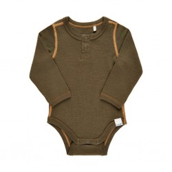 Military Olive 80 - Body din lana merinos  