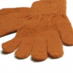 Pumpkin Spice/Black 12/24 luni - Set 2 manusi tricotate cu lana merinos - CeLaVi 