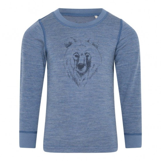 Blue Bear 110 - Bluza din lana merinos si bambus - Celavi Blue Bear 110 - Bluza din lana merinos si bambus - Celavi