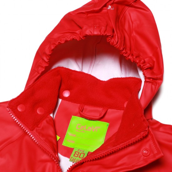 Persian Red 100 - Set jacheta+pantaloni ploaie si windstopper - CeLaVi Persian Red 100 - Set jacheta+pantaloni ploaie si windstopper - CeLaVi