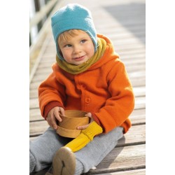 Orange 74/80 - Jacheta din lana merinos organica - tumble/boiled wool - Disana  Orange 74/80 - Jacheta din lana merinos organica - tumble/boiled wool - Disana