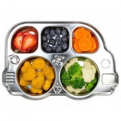 Tavita compartimentata cu capac - Din Din Smart Bus Platter - Innobaby - Orange Tavita compartimentata cu capac - Din Din Smart Bus Platter - Innobaby - Orange
