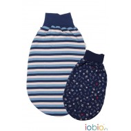 Stripped Blue - Iobio Swaddler - Sac de dormit reversibil din bumbac organic  Stripped Blue - Iobio Swaddler - Sac de dormit reversibil din bumbac organic