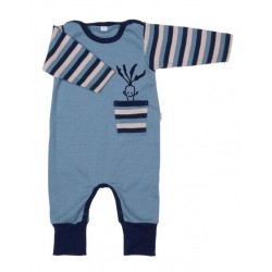 Cipollino Blue 50/56 - Salopeta din bumbac organic - Iobio Cipollino Blue 50/56 - Salopeta din bumbac organic - Iobio