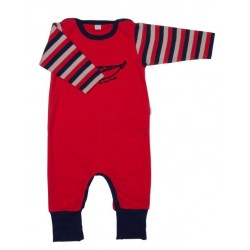 Cipollino Red 50/56 - Salopeta din bumbac organic - Iobio Cipollino Red 50/56 - Salopeta din bumbac organic - Iobio