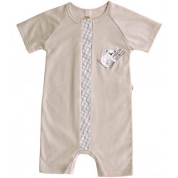 Sand 62/68 - Playsuit din bumbac organic GOTS cu broderie - Iobio Sand 62/68 - Playsuit din bumbac organic GOTS cu broderie - Iobio