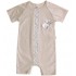 Sand 62/68 - Playsuit din bumbac organic GOTS cu broderie - Iobio 