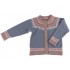 LILY - Grey-Blue 74/80 - Cardigan din lana merinos impletita - Iobio 