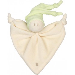 Jucarie zornaitoare textila din bumbac organic Keptin Jr - Little Zmooz Lime