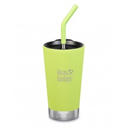 Juicy Pear - Cana termos din otel inoxidabil 473 ml cu capac si pai - Klean Kanteen