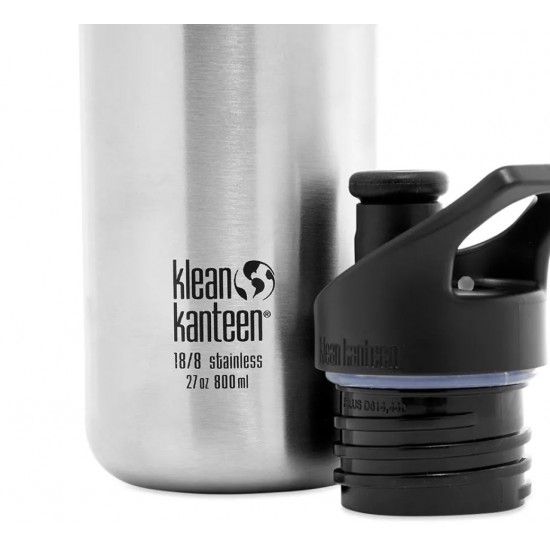 Classic Narrow Pepper Ridge - Recipient din otel inoxidabil 800 ml cu capac sport - Klean Kanteen