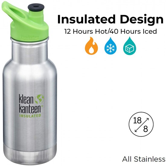 Kid Classic Narrow Unicorns - Termos din otel inoxidabil 355 ml cu capac sport - Klean Kanteen 