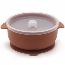 Set de masa silicon Spice - bol cu capac, ventuza si lingurita  Set de masa silicon Spice - bol cu capac, ventuza si lingurita