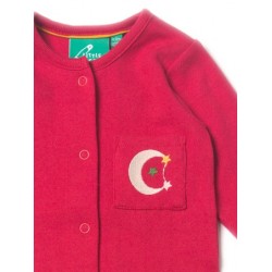 Salopeta cu botosei din bumbac organic - Little Green Radicals - Raspberry Pointelle 6/9 luni Salopeta cu botosei din bumbac organic - Little Green Radicals - Raspberry Pointelle 6/9 luni