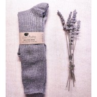 Sosete lungi Pia pentru copii - lana+bumbac organic 26/28 - Lana Bambini - Grey