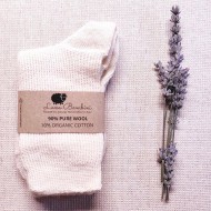 Sosete medii Pia pentru copii - lana+bumbac organic 26/28 - Lana Bambini - Ecru Sosete medii Pia pentru copii - lana+bumbac organic 26/28 - Lana Bambini - Ecru