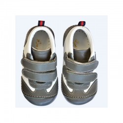 Grey White 23 - Ghete din piele cu velcro - Rose et Chocolat Grey White 23 - Ghete din piele cu velcro - Rose et Chocolat