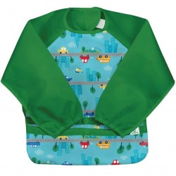 Bavetica Aqua Cars multifunctionala cu maneci lungi 12-24 luni - Green Sprouts