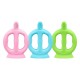 Periuta de dinti cu peri din silicon si manere - Green Sprouts - Pink