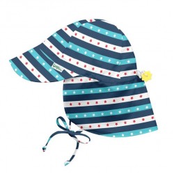 Navy Star Striped 0/6 luni - Palarie baieti SPF 50+ cu snur reglator Green Sprouts by iPlay Navy Star Striped 0/6 luni - Palarie baieti SPF 50+ cu snur reglator Green Sprouts by iPlay
