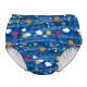 Royal Blue Sea Friends 6 luni - Slip baieti SPF 50+ refolosibil, cu capse Green Sprouts by iPlay 