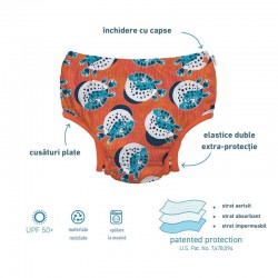 Tea Floral 12 luni - ECO Slip copii SPF 50+ refolosibil, cu capse Green Sprouts by iPlay Tea Floral 12 luni - ECO Slip copii SPF 50+ refolosibil, cu capse Green Sprouts by iPlay